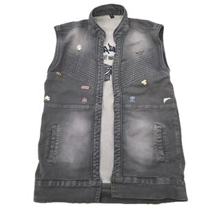 Unique Fashion Pins Faded Color Stretch Vest Size 9...Look at Pictures For Size.